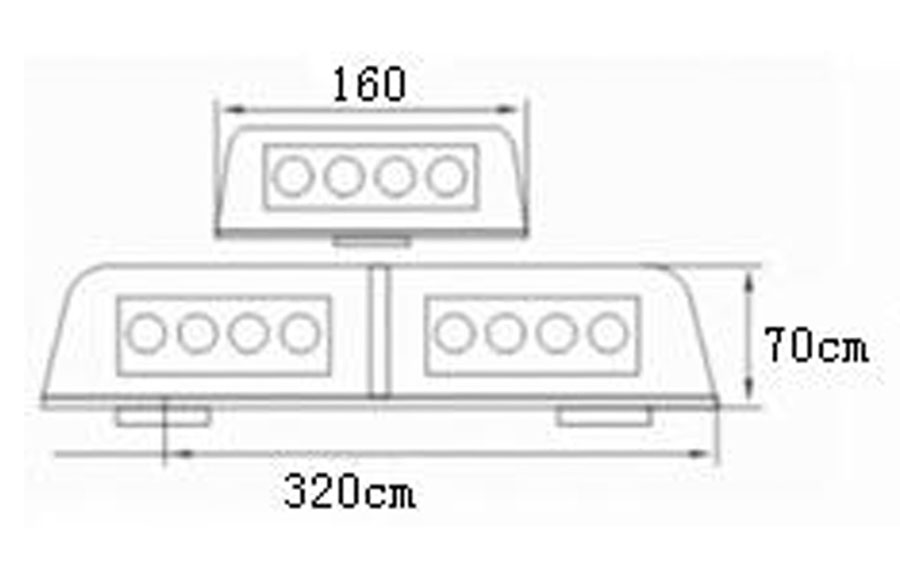 14 Inch Amber TIR LED Strobe Lights for Trucks