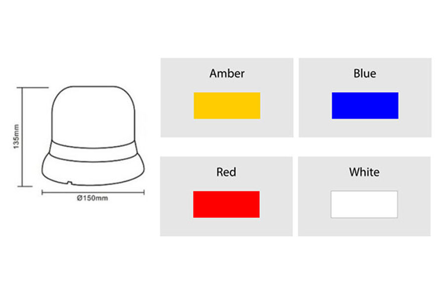 IP67 Waterproof 12W LED Flashing Beacon for Forklift Truck