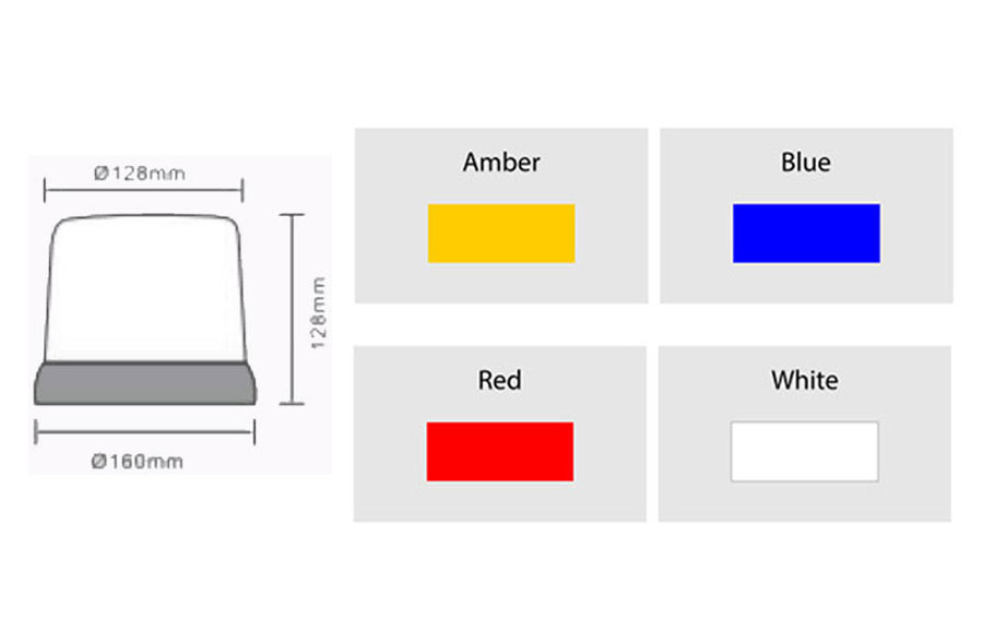 Vehicle Warning Flashing Beacon Light with Magnetic Mount