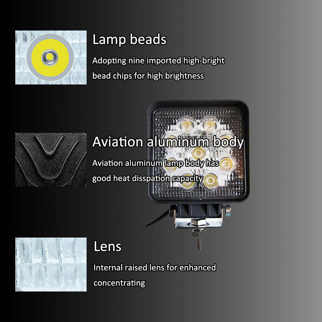 IP68 Waterproof 48W Spot LED Work Light for Trucks-1